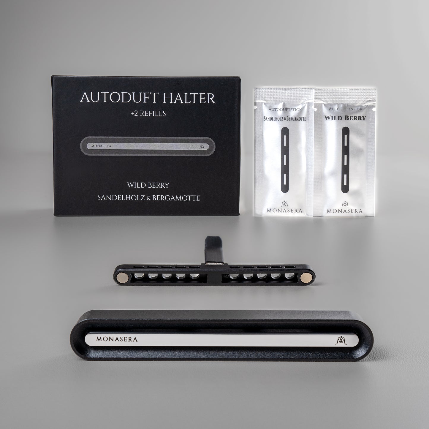 Autoduft-Set in Silber + 2 Refills